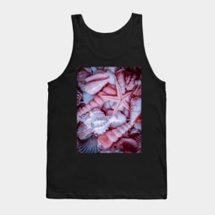 Summer Pink Seashells Starfish Nature Tank Top